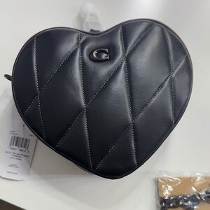 Coach Black Heart-Shaped Crossbody Bag